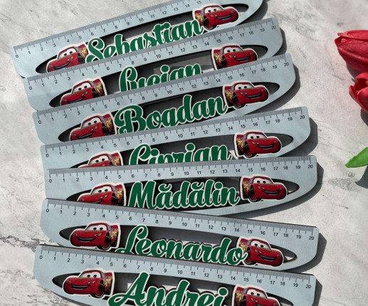 Rigla de lemn cu Pisica si masina image 3