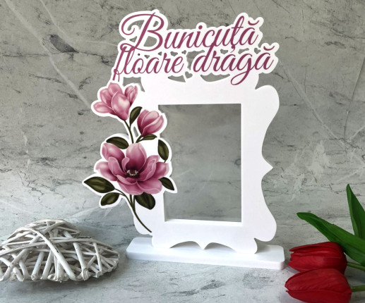 Rama foto ,,Bunicuta floare draga''  roz