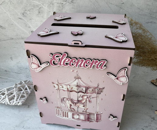 Cutie de dar pentru botez cu Carusel image 2
