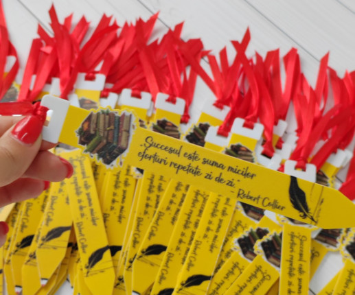 Semne pentru cărți din acril  cu panglici