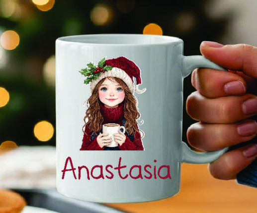 Cana personalizata cu Fetita cu canuta