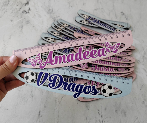 Rigla de lemn cu minge si fluture