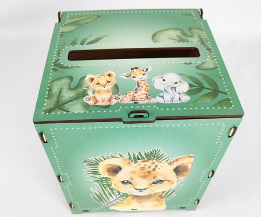 Cutie de dar pentru botez cu Leu