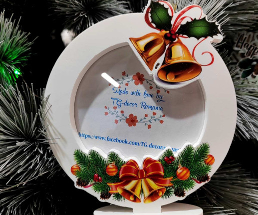 Rama foto rotunda cu tematica Craciunului image 2