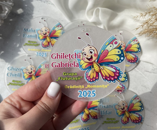 Medalii din pet ,,Adio Gradiniță,, cu fluturaș 3
