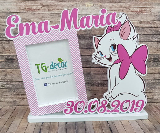 Rama foto personalizata pentru fete cu Pisica