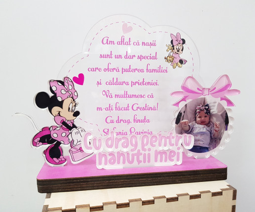 Trofeu personalizat cu Minnie - Pentru nasi