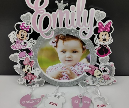 Фоторамка круглая - Минни