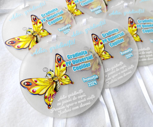 Medalii din pet ,,Adio Gradiniță,, cu fluturaș 2 image 2