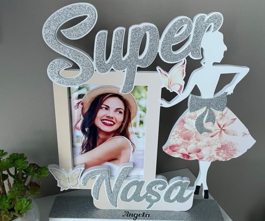 Rama foto personalizata Super nașa
