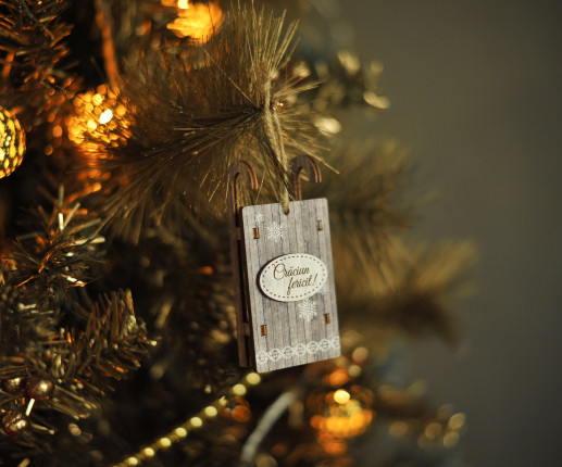 Jucarii pentru brad Saniute