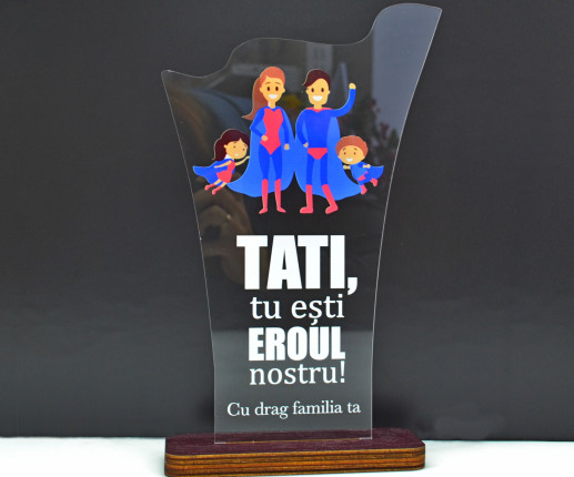 Trofeu pentru tată , soț , bunel cu erou image 3