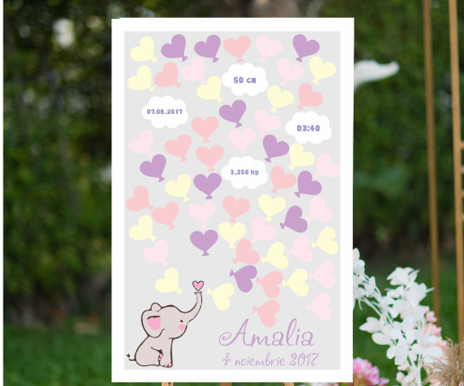 Guest book panou cu Elefantica