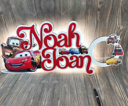 Led cu nume cu mașinuțe