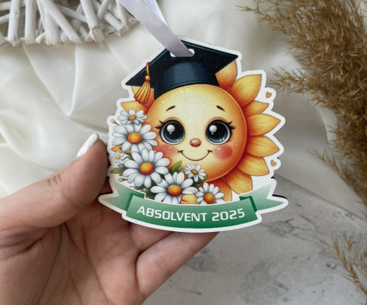 Medalii din lemn ,,Adio Gradiniță,, cu soare 1