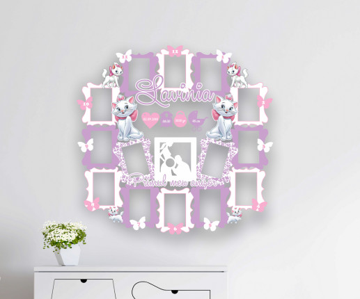 Rama foto pentru fetita cu pisicuta 3