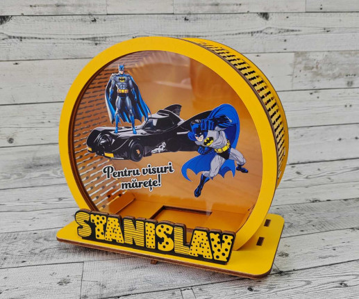 Детская копилка из фанеры - Бэтмен