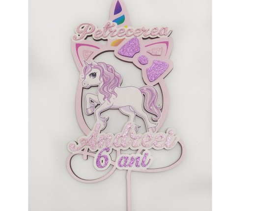 Topper pentru tortă unicorn