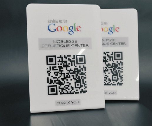 Display / Placi QR-cod din acril alb 1