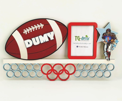 Suport  personalizat pentru medalii Rugby image 1