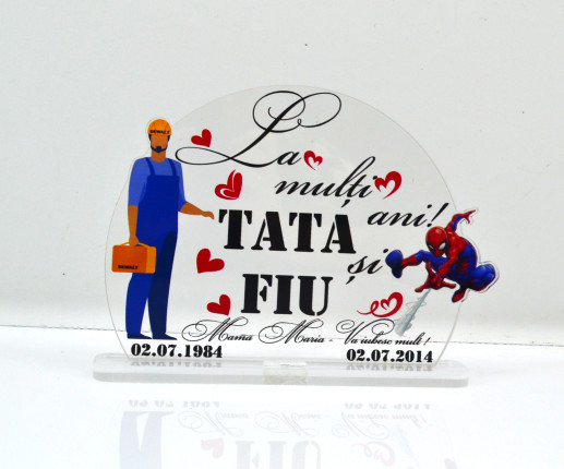 Trofeu pentru tată, soț , bunel cu Supererou 1