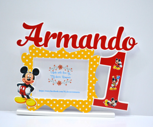 Именная Фоторамка - Микки