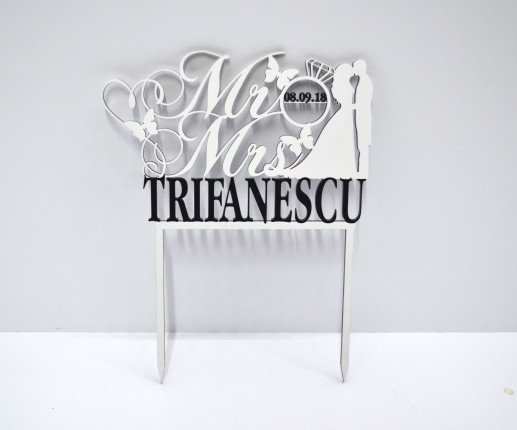 Topper pentru torta cu Mire si Mireasa 1