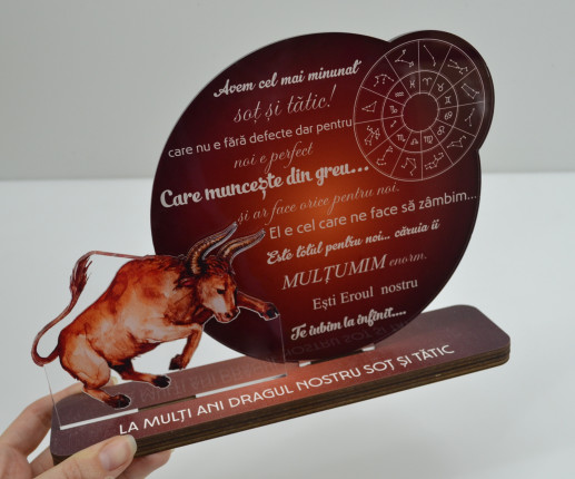 Trofeu pentru tată , soț , bunel cu Bivol