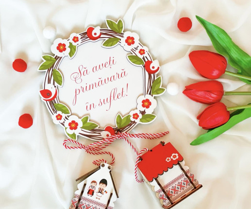 Mărțisor din lemn în stilul tradițional