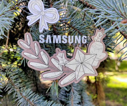 Ornament Craciun din placaj cu logoul companie 13 image 2