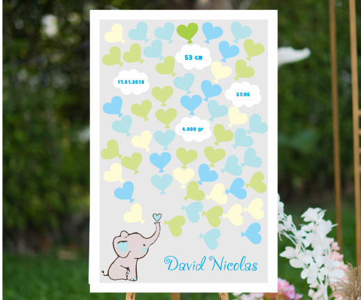 Guest book panou cu Elefant