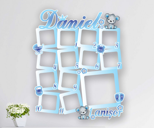 Именная Фоторамка для мальчика - Blue image 2