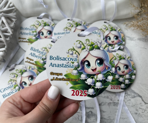 Medalii din lemn ,,Adio Gradiniță,, cu Lacrimioara