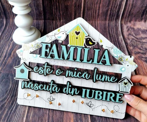 Suport pentru chei“Familia este o mica lume născuta din iubire” image 2