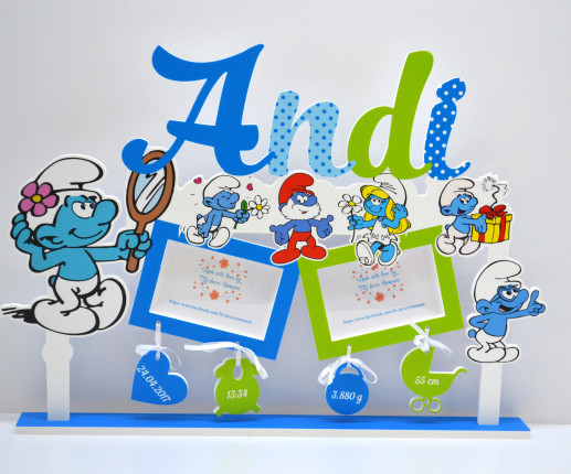 Rama foto cu stativ Smurfs