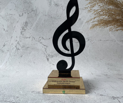 Trofeu personalizat pentru Note Muzicale