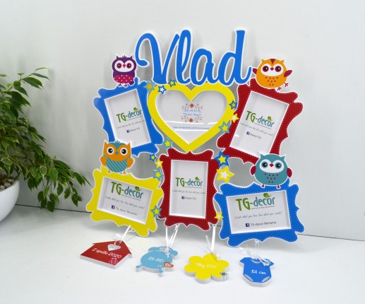 Rama foto cu bufnite