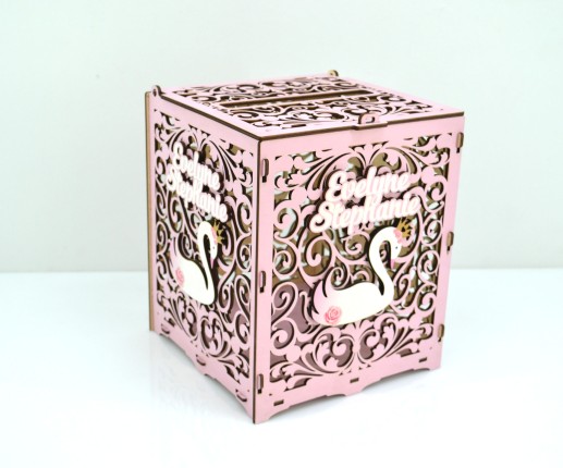 Cutie de dar pentru botez cu Lebada