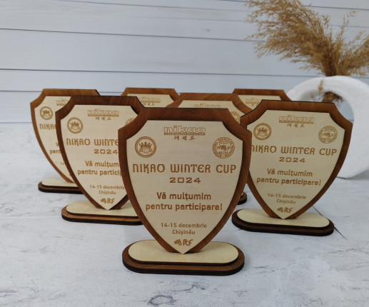 Trofeu personalizat in forma de scut 1