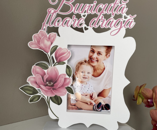 Rama foto ,,Bunicuta floare draga''  roz image 2