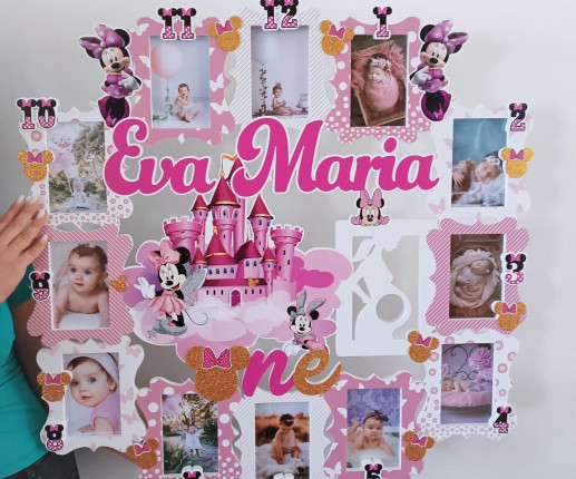 Именная рамка для девочки - "Минни "