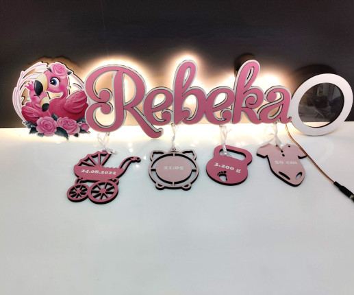 Led cu nume Cu Flamingo