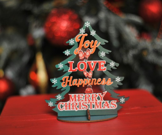 Bradut decorativ cu urări EN