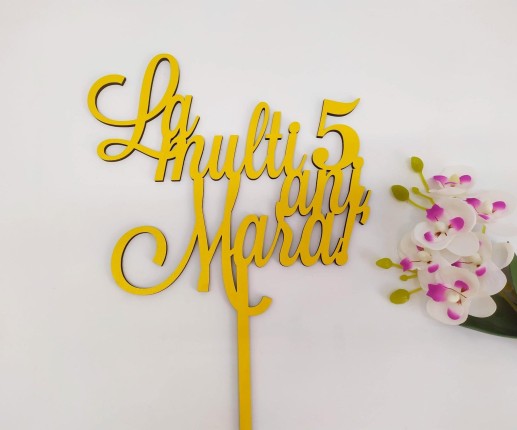 Topper pentru torta la mulți ani