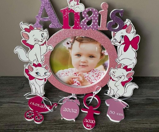 Фоторамка круглая - Котики