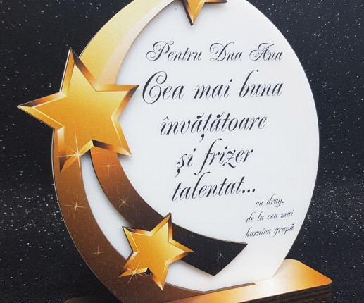 Трофеи из белого акрила "Звёзды" для воспитателя image 3