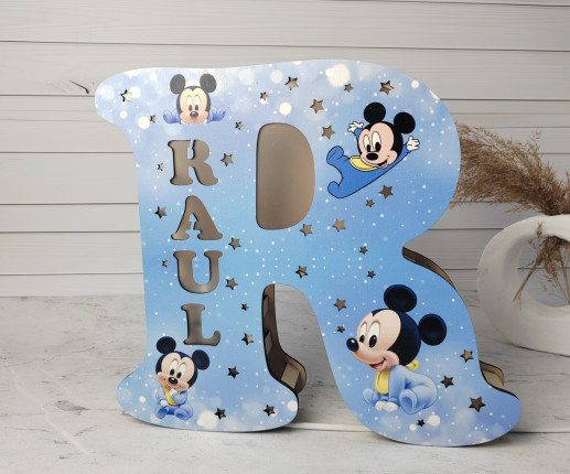 Veioza litera cu Minnie si Mickey Mouse image 2