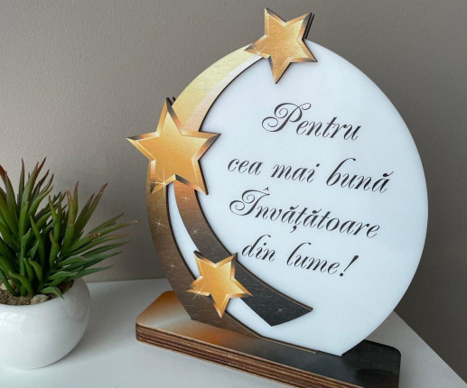 Trofeu personalizat cu Stele