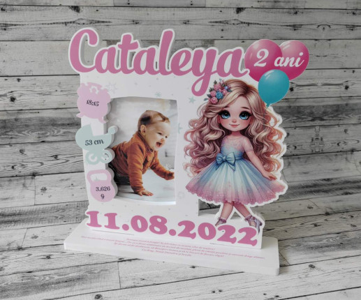 Rama foto personalizată cu fetită 1