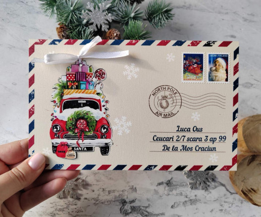 Felicitare cu masinuta